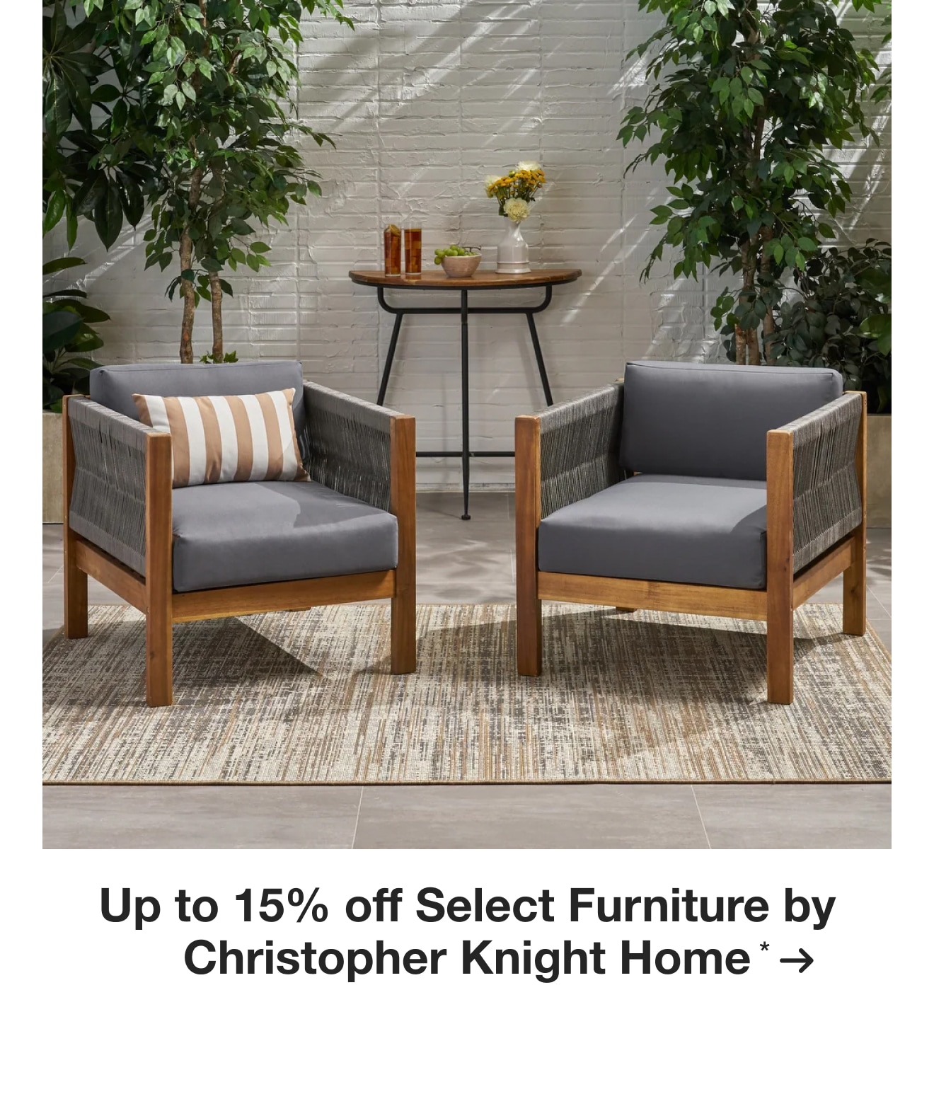 Up to 15% off Select Furniture by Christopher Knight Home*