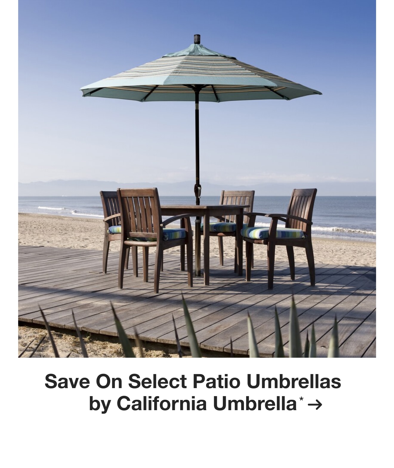 Save On Select Patio Umbrellas by California Umbrella