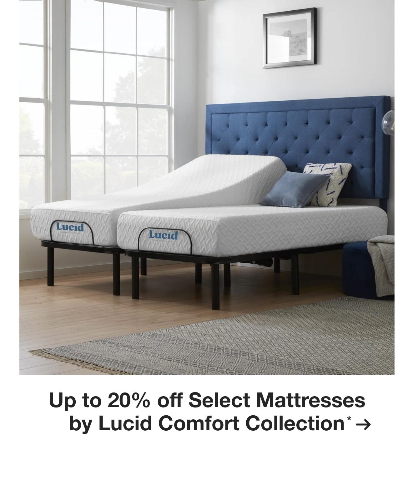 Up to 20% off Select Mattresses by Lucid Comfort Collection*