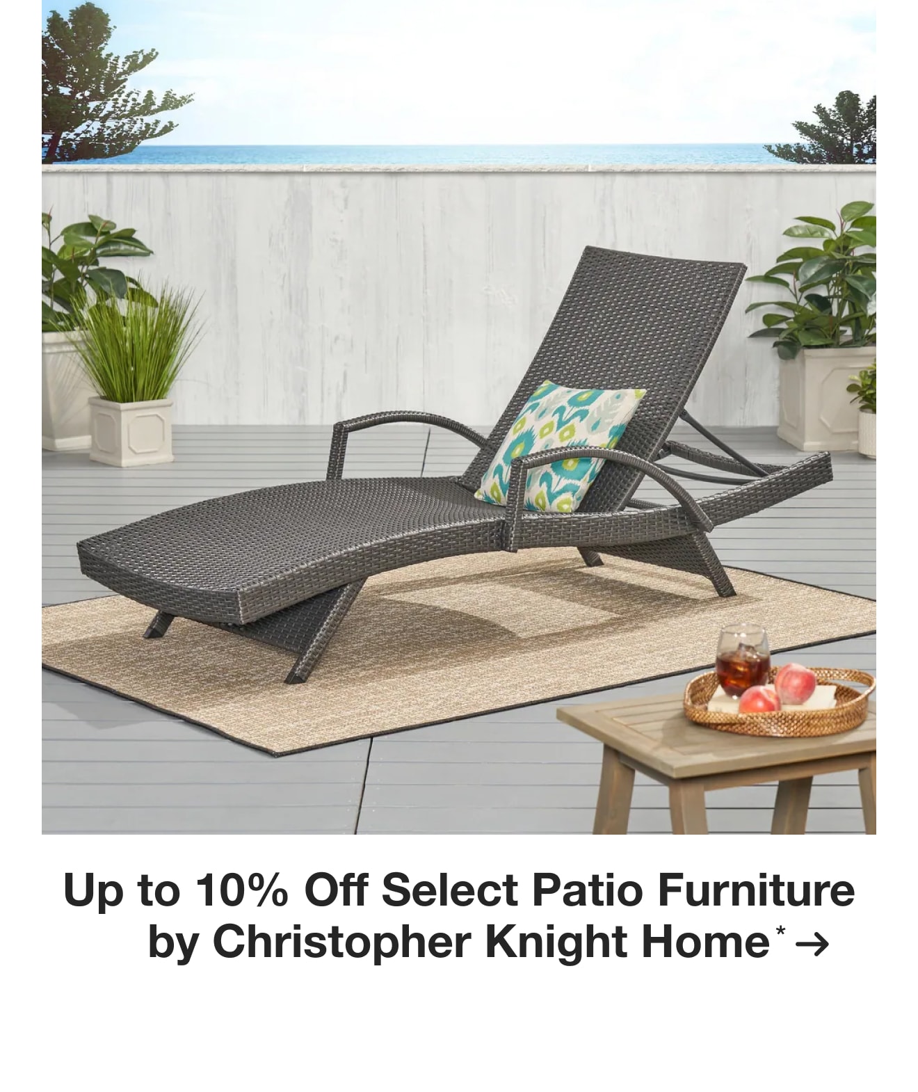 Up to 10% off Select Patio Furniture by Christopher Knight Home*