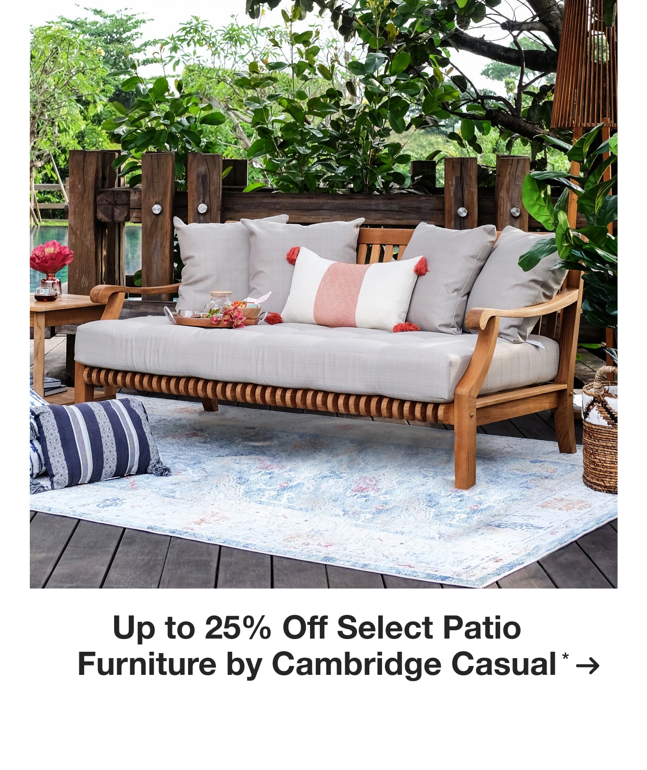 Up to 15% Off Select Patio Furniture by Cambridge Casual*