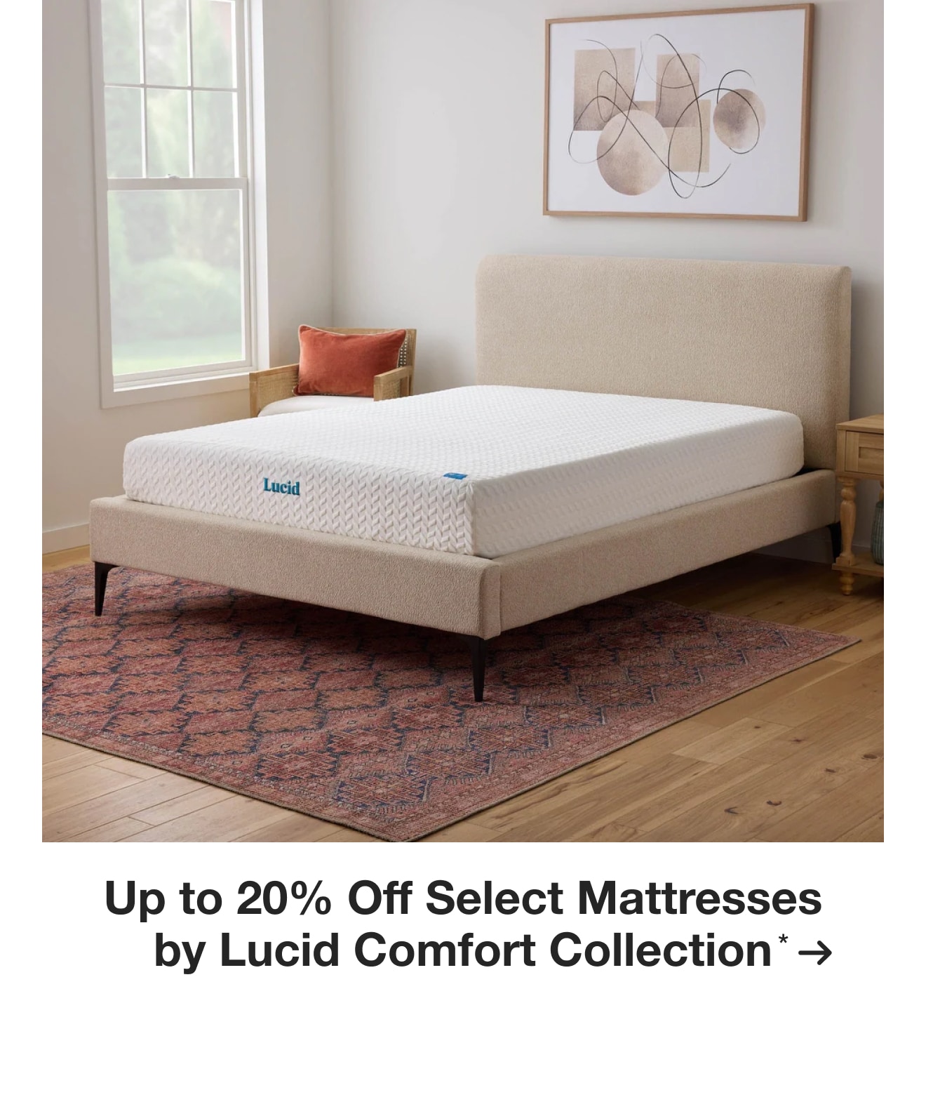 Up to 20% Off Select Mattresses by Lucid Comfort Collection*