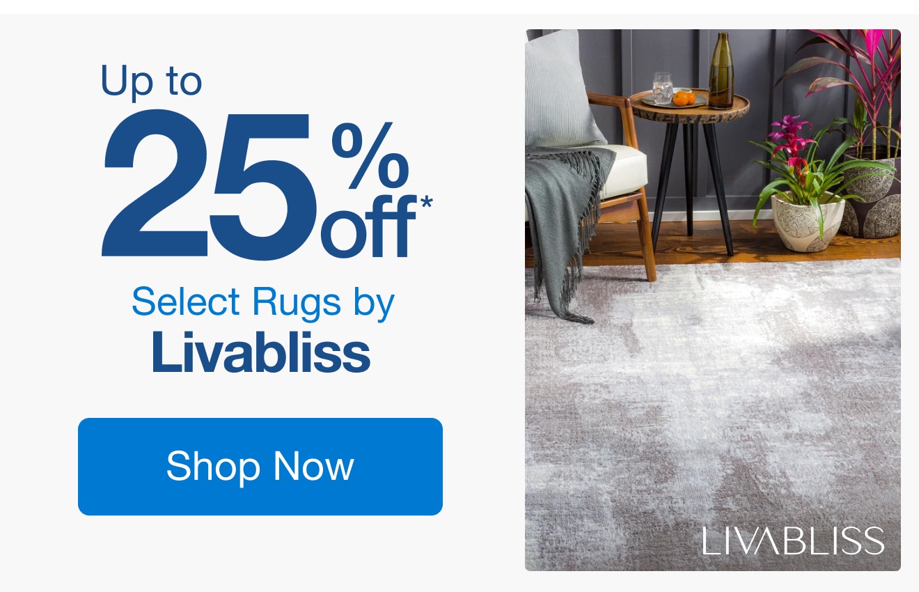 Up to 25% Off Select Rugs by Livabliss*