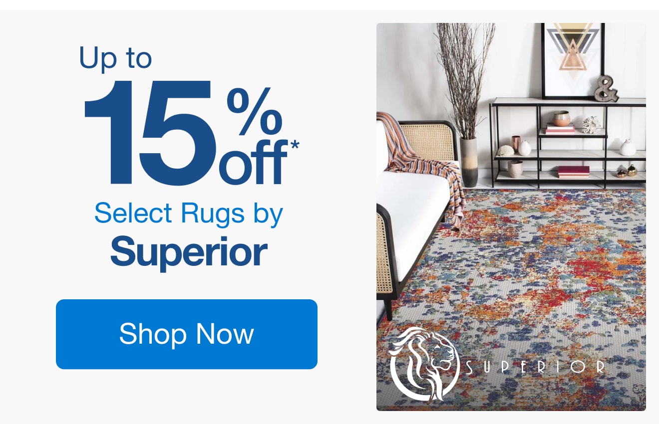 Up to 15% Off Select Rugs by Superior*