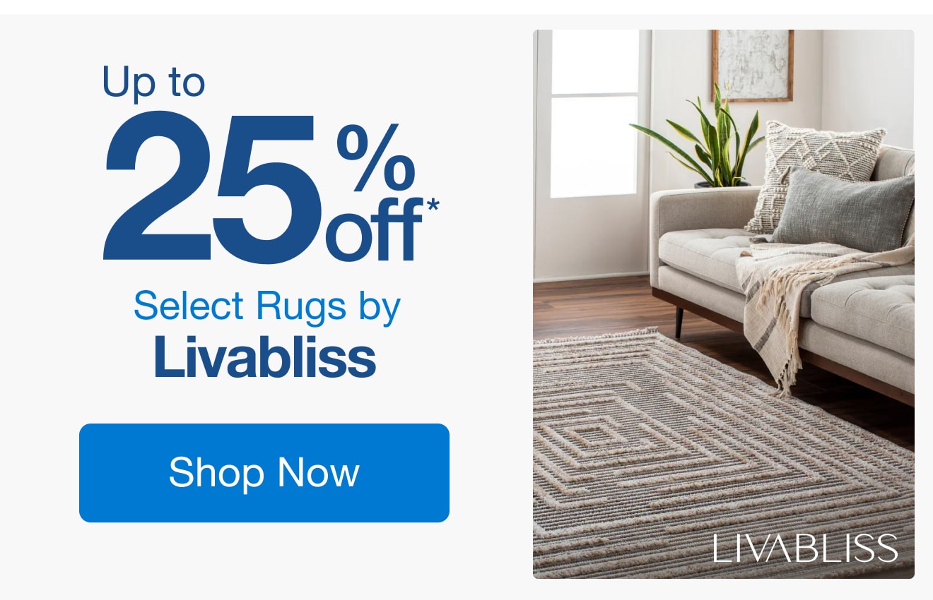 Up to 25% Off Select Rugs by Livabliss*