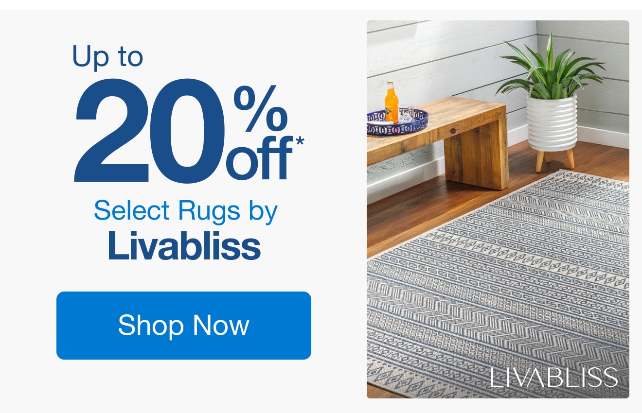 Up to 20% Off Select Rugs by Livabliss*