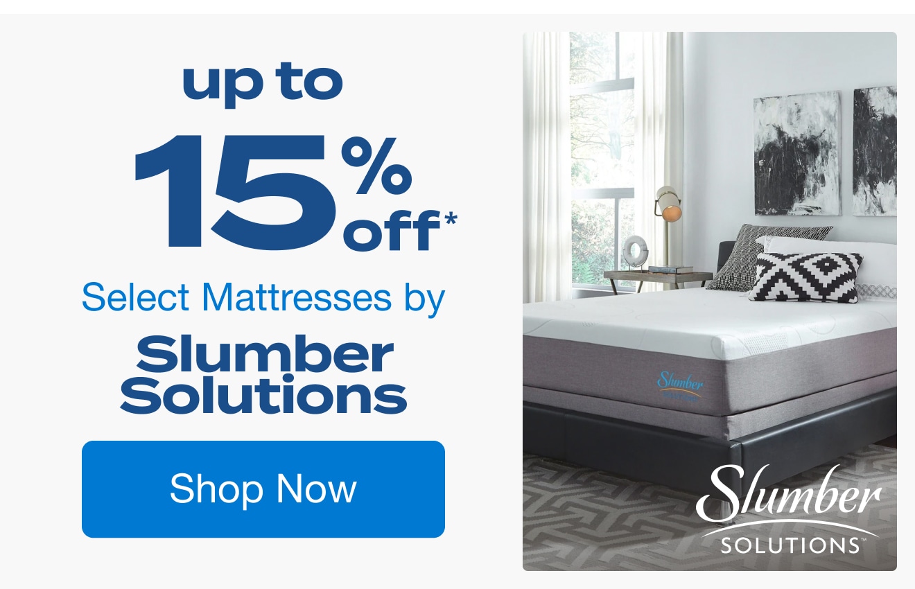 Up to 15% Off Select Mattresses by Slumber Solutions*