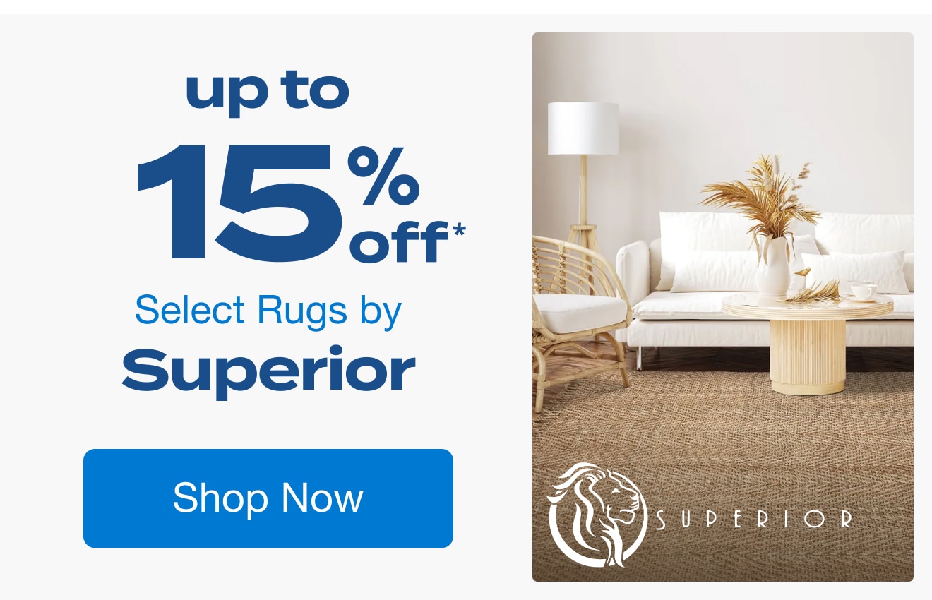 Up to 15% Off Select Rugs by Superior*