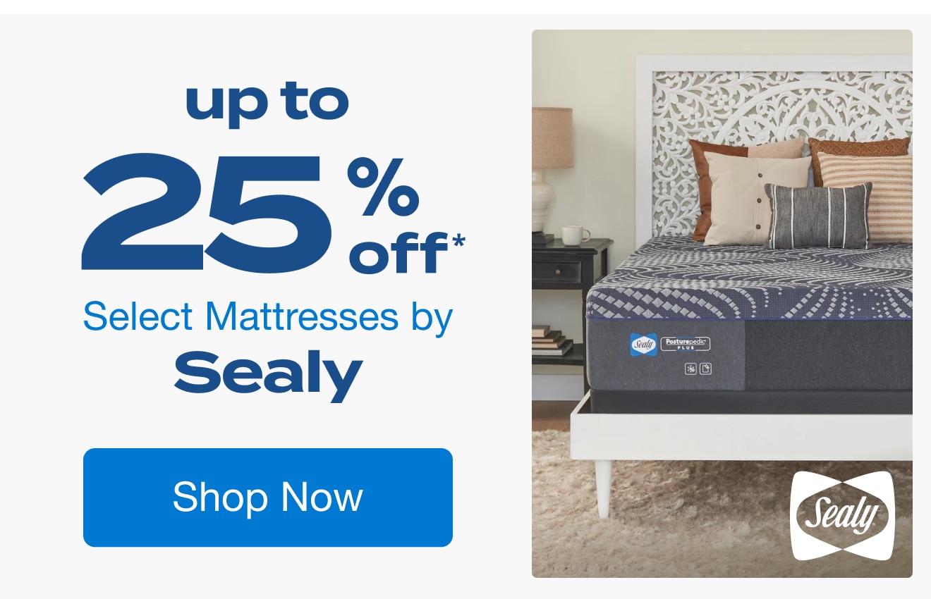 Up to 25% Off Select Mattresses by Sealy*