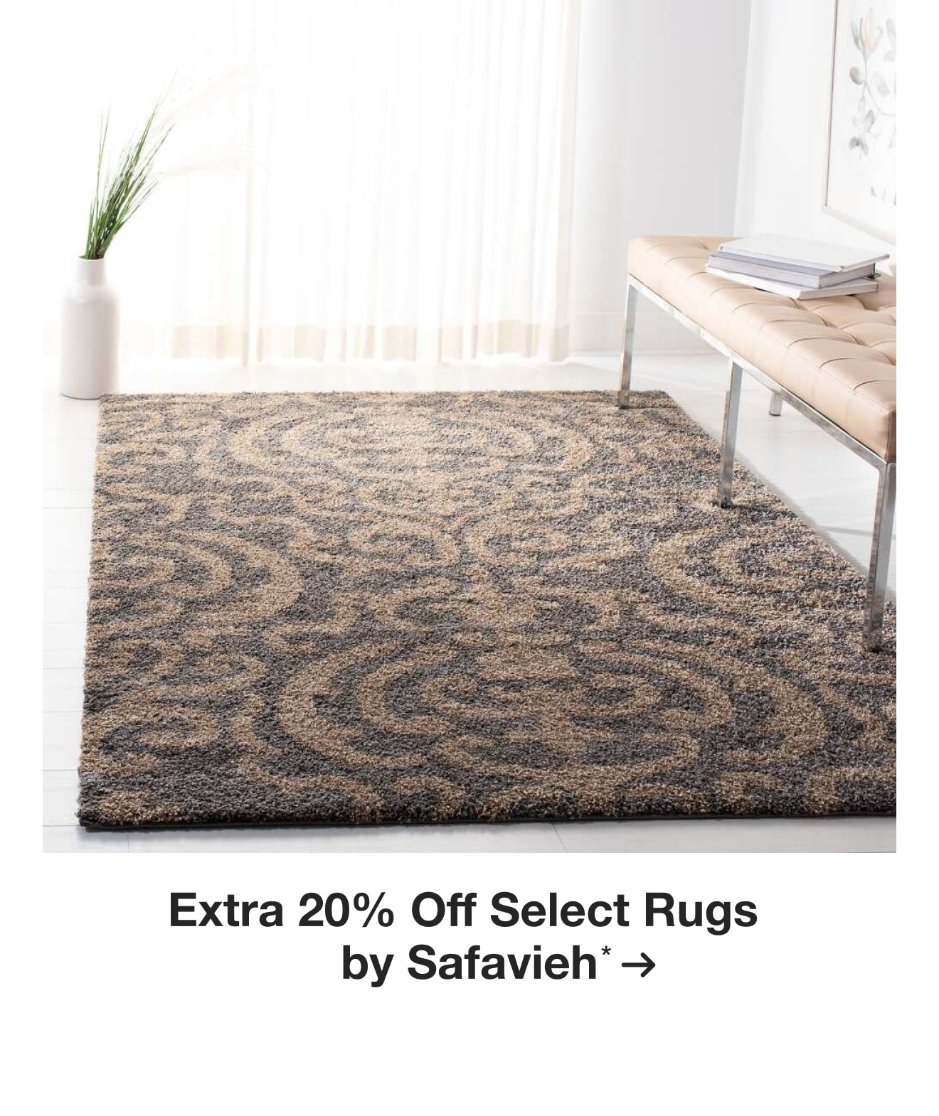 Extra 20% off Select Rugs by Safavieh*