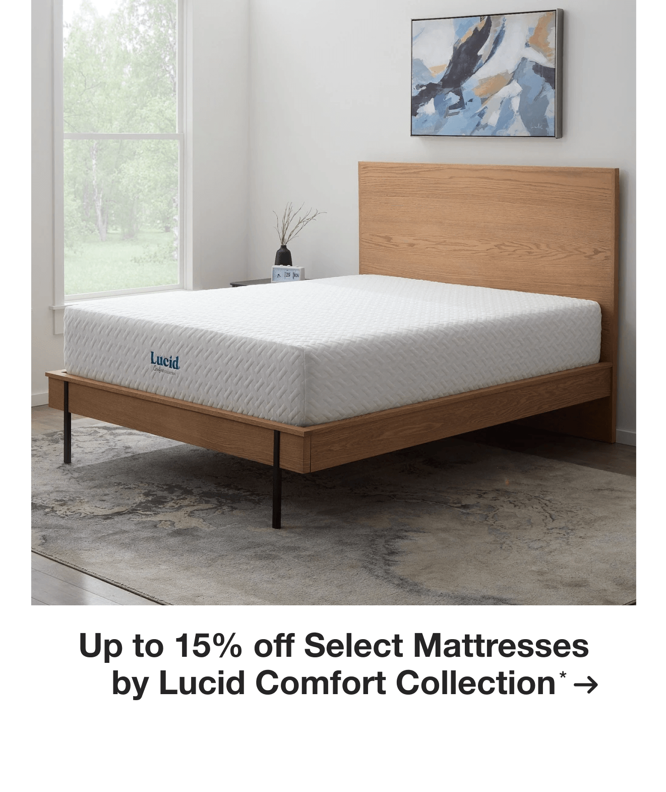 Up to 15% off Select Mattresses by Lucid Comfort Collection*