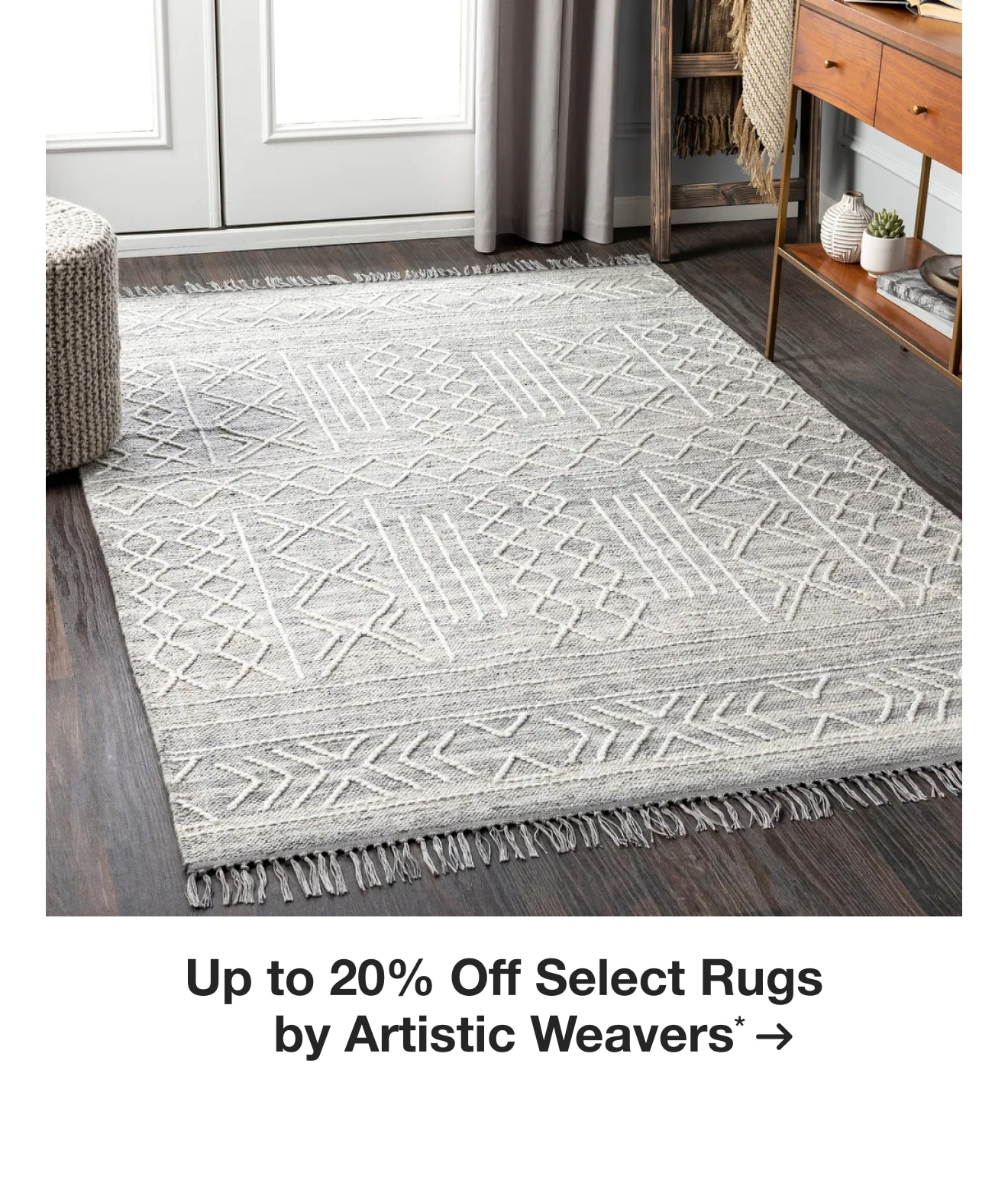 Up to 20% Off Select Rugs by Artistic Weavers*