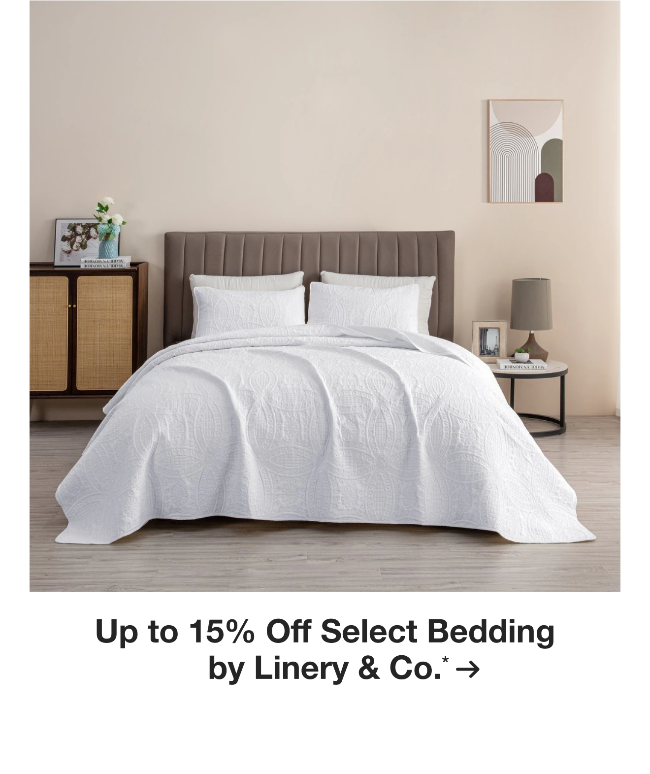 Up to 15% Off Select Bedding Basics by Linery & Co.*