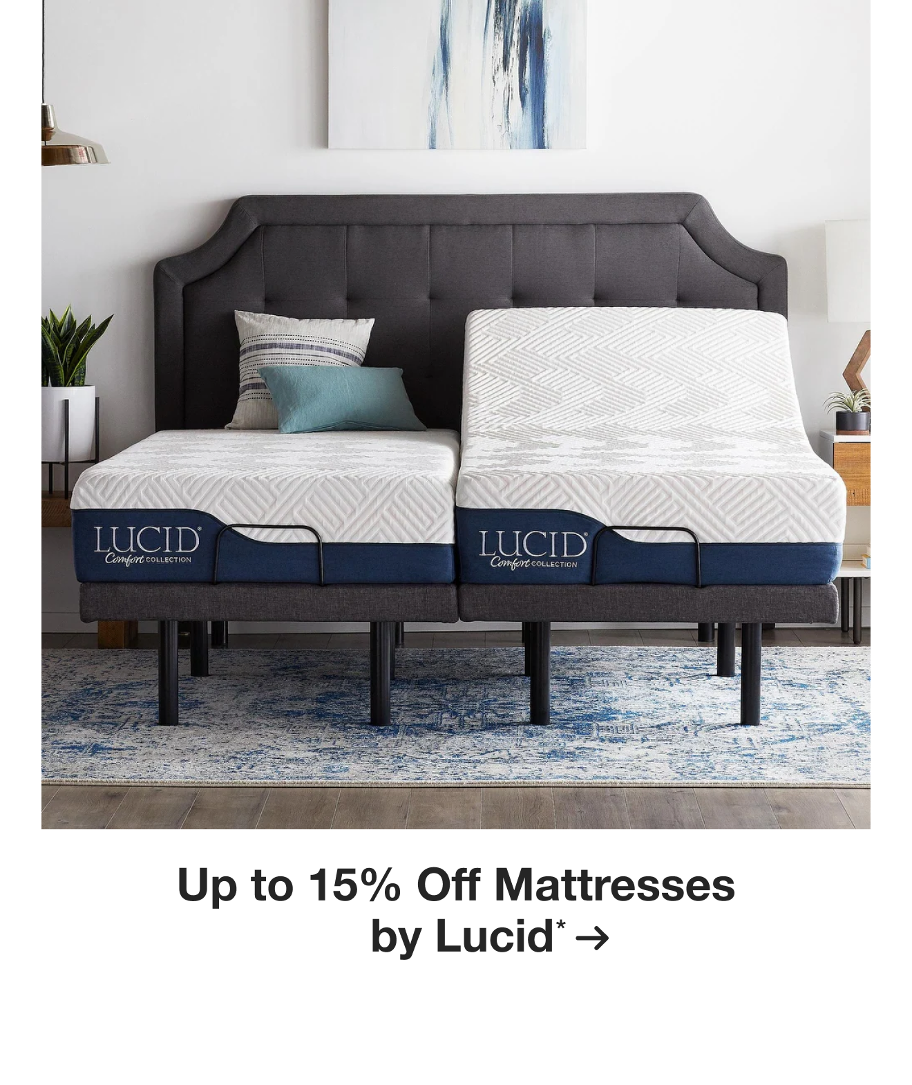 Up to 15% Off Select Mattresses by Lucid*