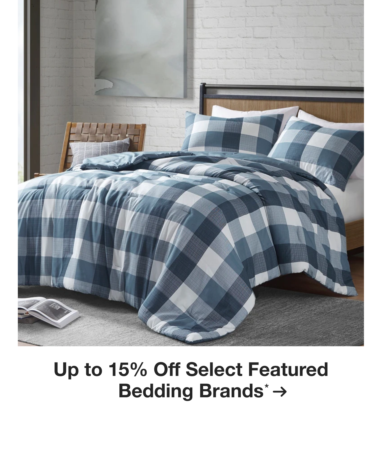Up to 15% Off Select Featured Bedding Brands*