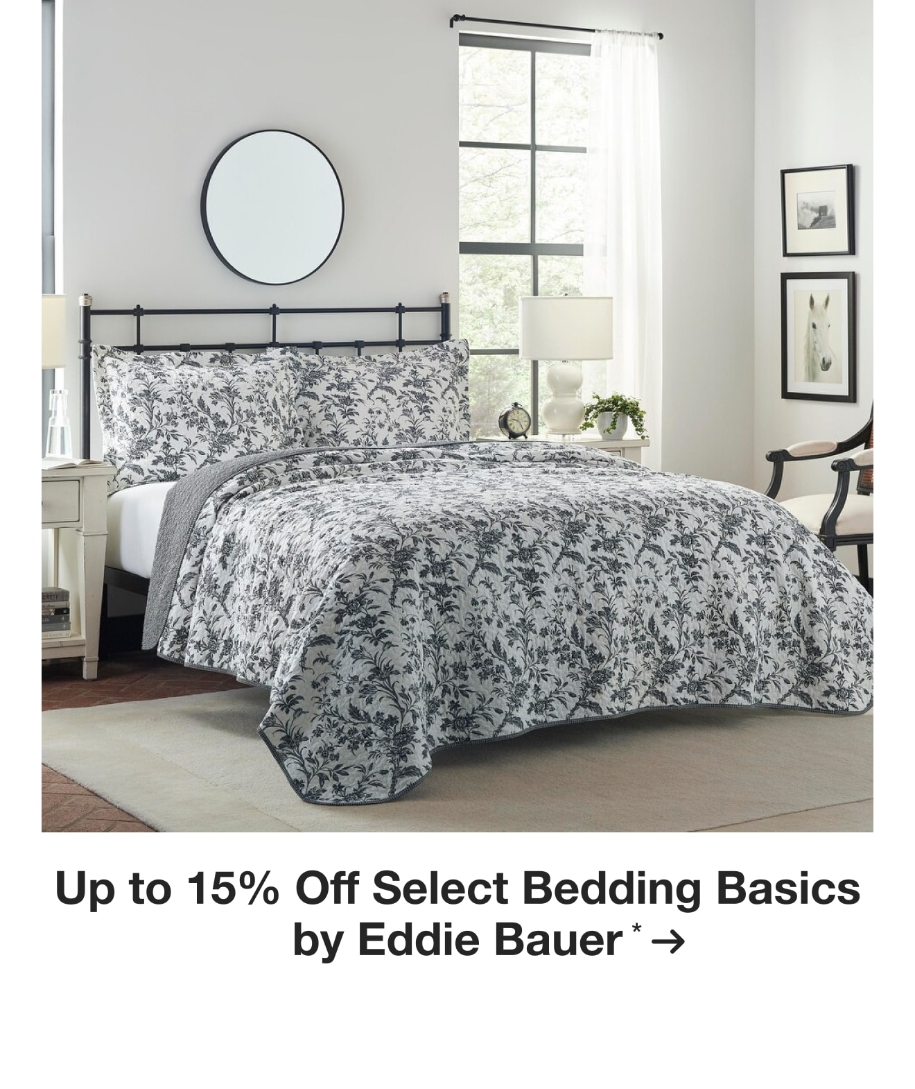 Up to 15% Off Select Bedding Basics by Eddie Bauer*