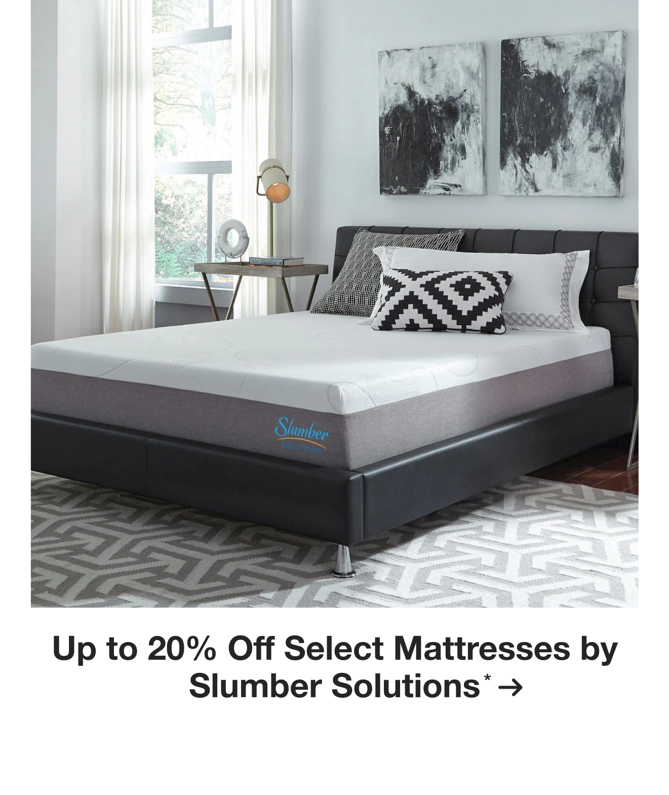 Up to 20% Off Select Mattresses by Slumber Solutions*