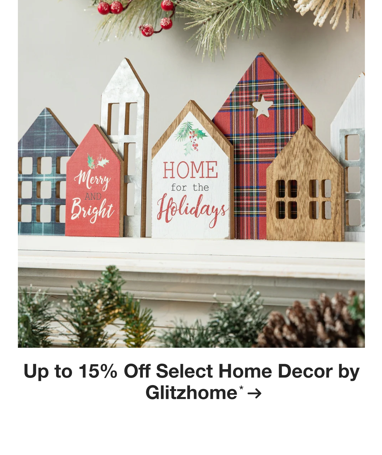 Up to 15% Off Select Home Decor by Glitzhome*