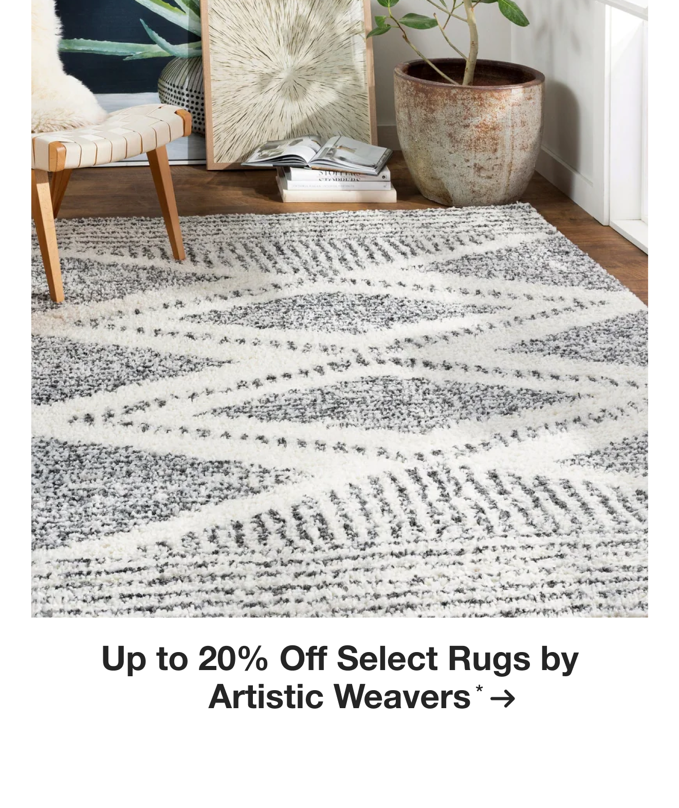 Up to 20% Off Select Rugs by Artistic Weavers*