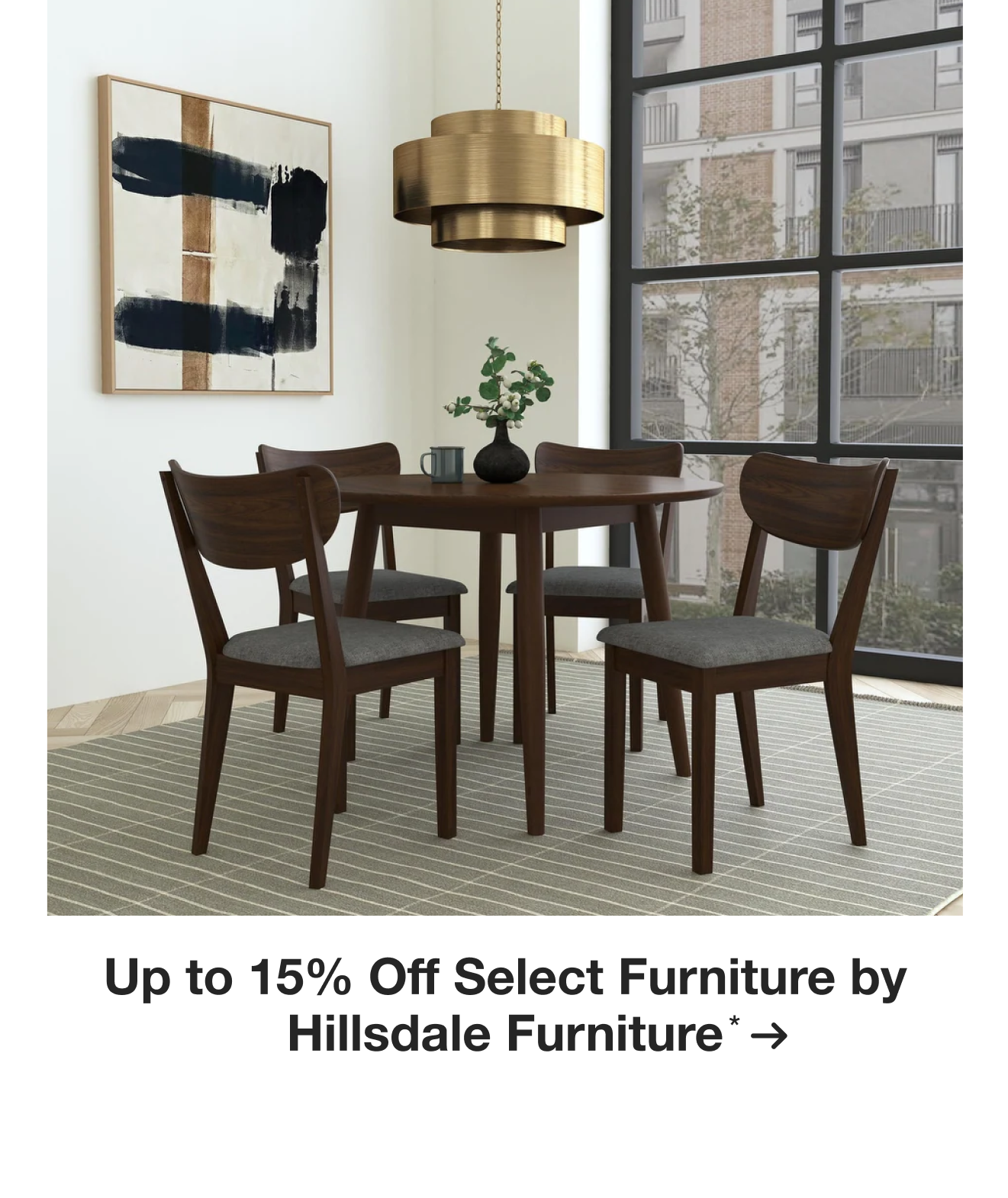 Up to 15% Off Select Furniture by Hillsdale Furniture*