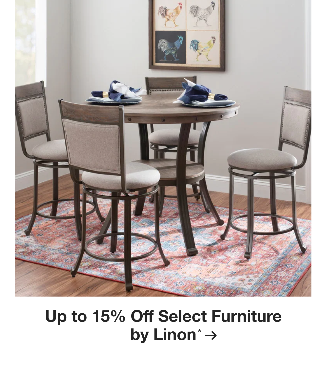 Up to 15% Off Select Furniture by Linon*