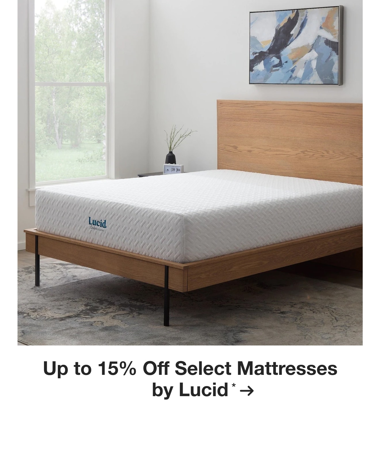 Up to 15% Off Select Mattresses by Lucid*