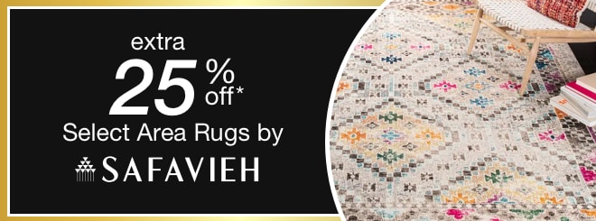 extra 25% off select Area Rugs by Safavieh*