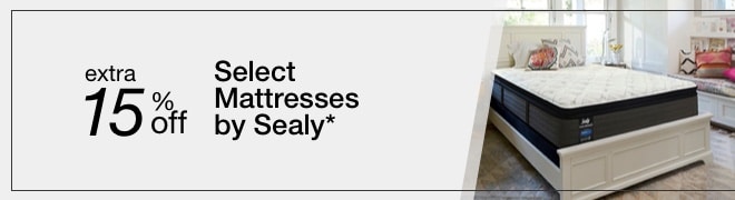 Extra 15% off Select Mattresses by Sealy*