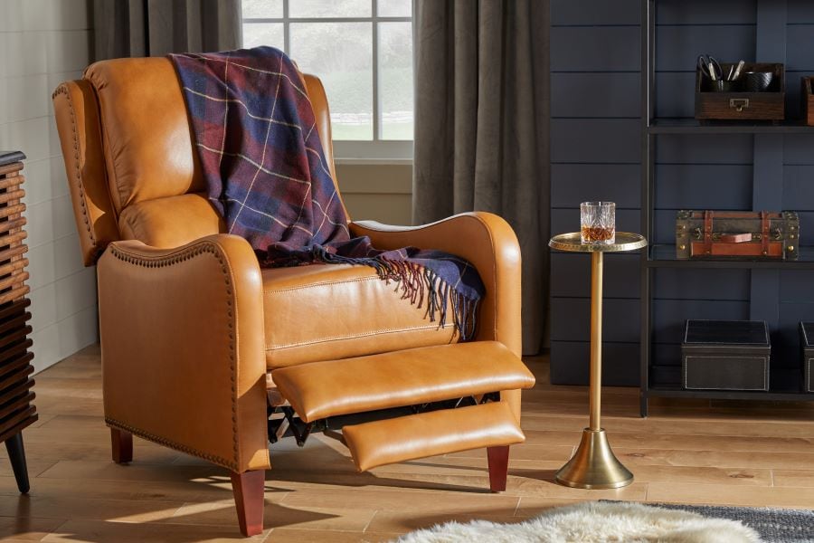 Plaid Fleece Blanket on a Recliner
