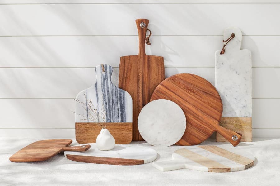An array of cutting boards