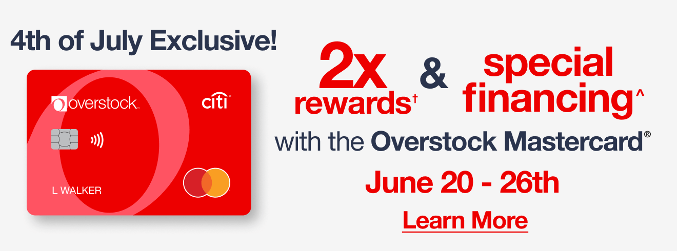 New Overstock Mastercard | minus: Learn More
