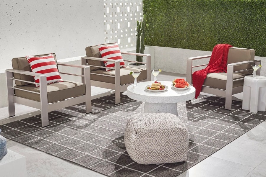 Grey Metal Patio Set