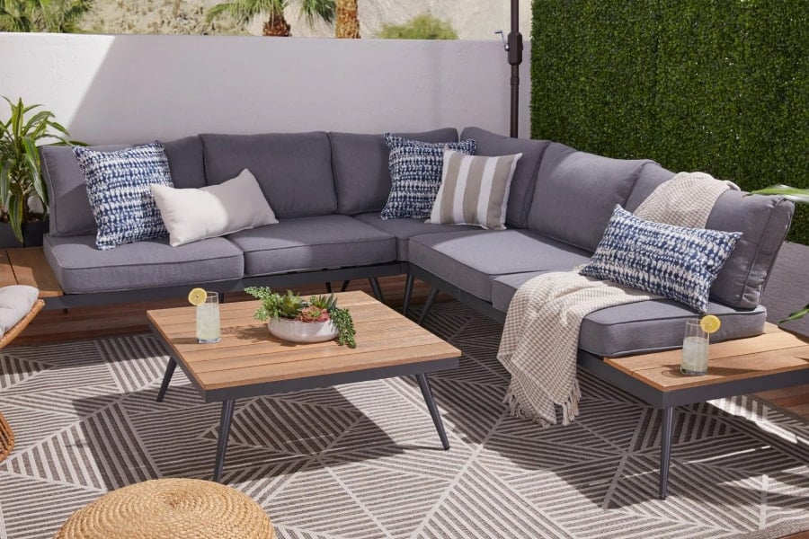 Grey Cushion Outdoor Sectional