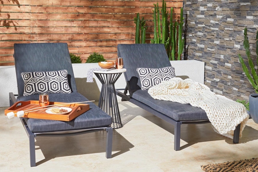 Grey Chaise Lounges