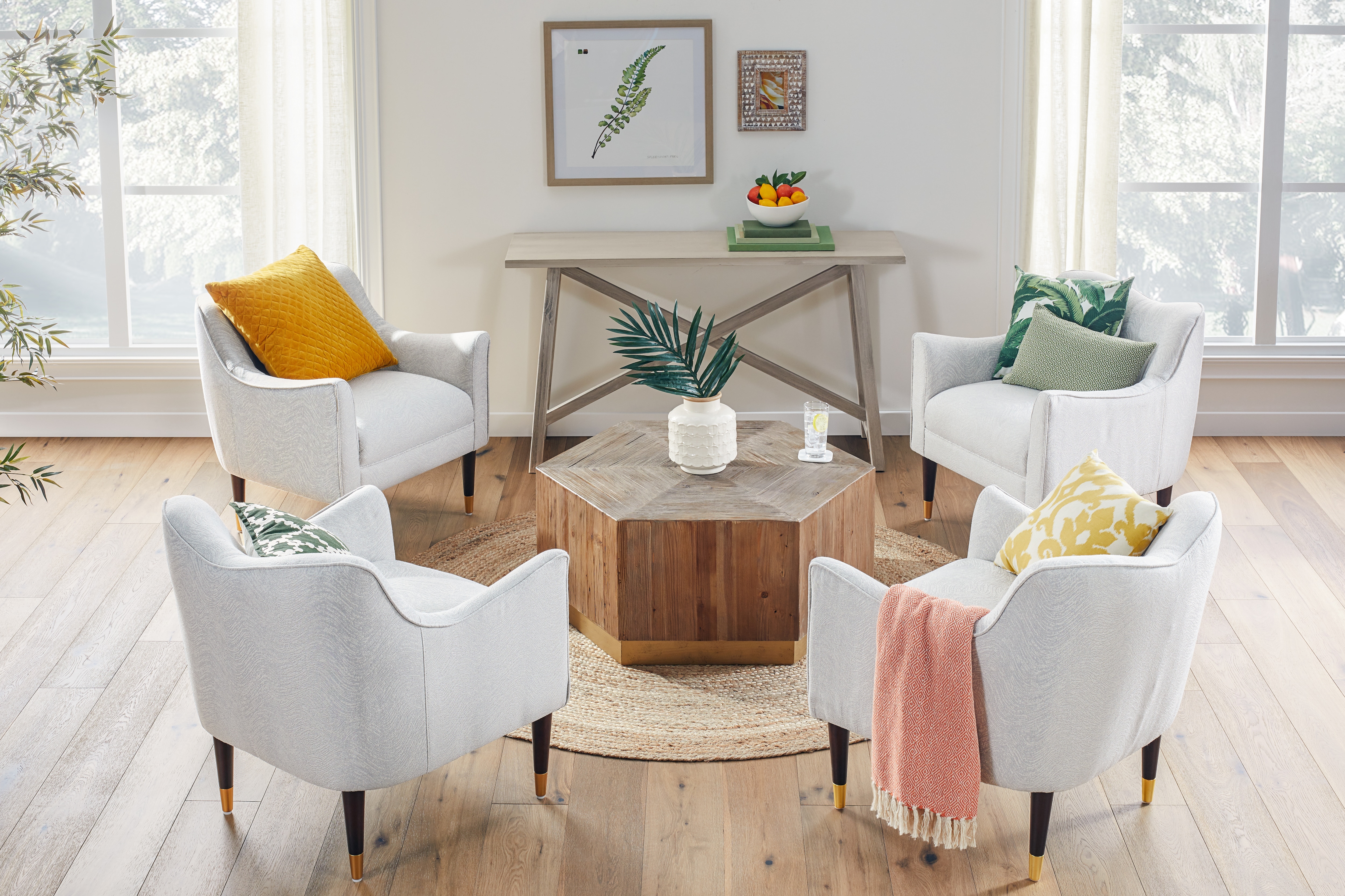 Group of Chairs Around a Coffee Table