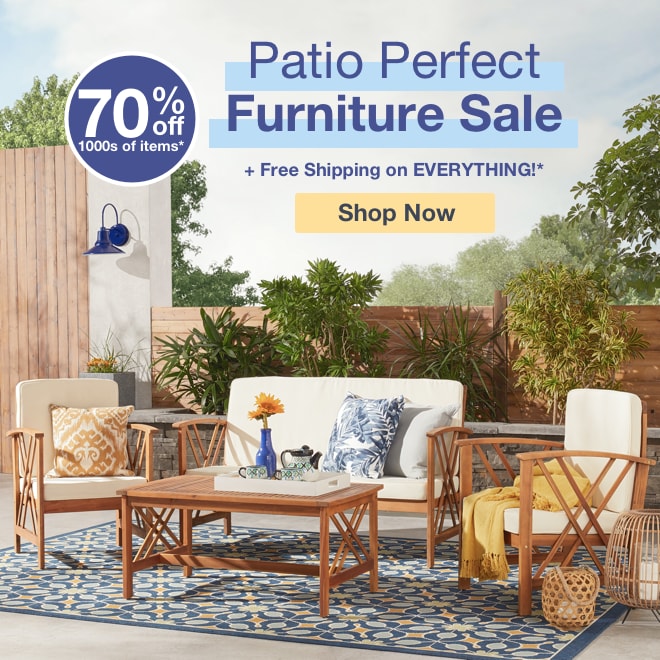Patio Perfect Furniture Sale | plus: Free Shipping on Everything!* | minus: Shop Now