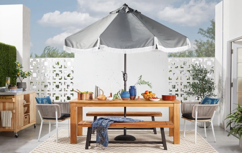 cover for offset patio umbrella Garden Winds Replacement Canopy Top Cover for the Solar 11' x 8' Offset Umbrella