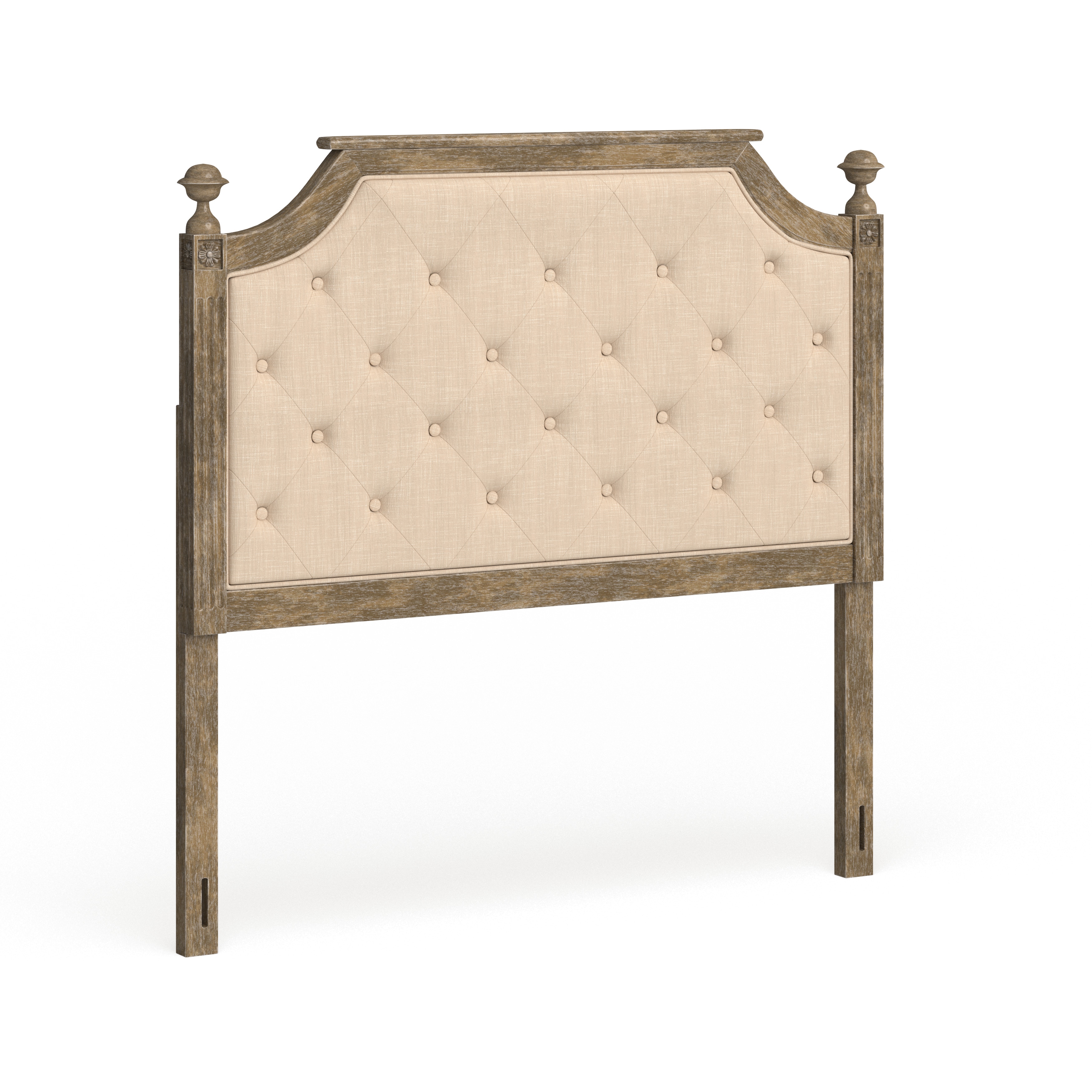 SAFAVIEH Rustic Beige Tufted Linen Queen Headboard On Sale Bed Bath & Beyond 23591458