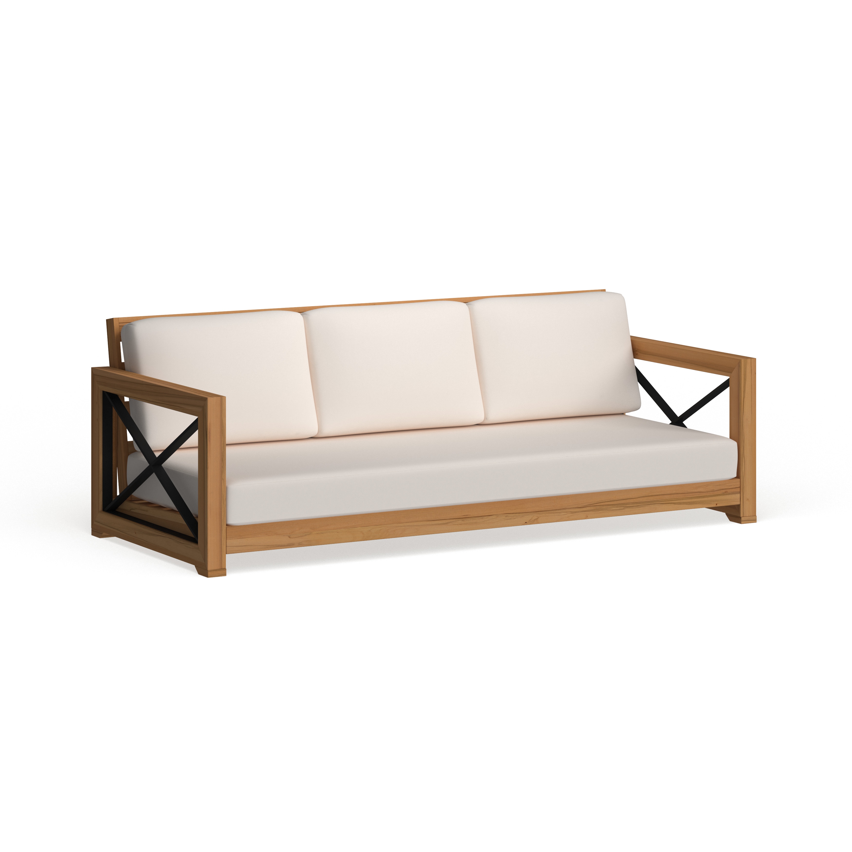 SAFAVIEH Couture Curacao Outdoor Teak 3Seat Sofa Bed Bath & Beyond