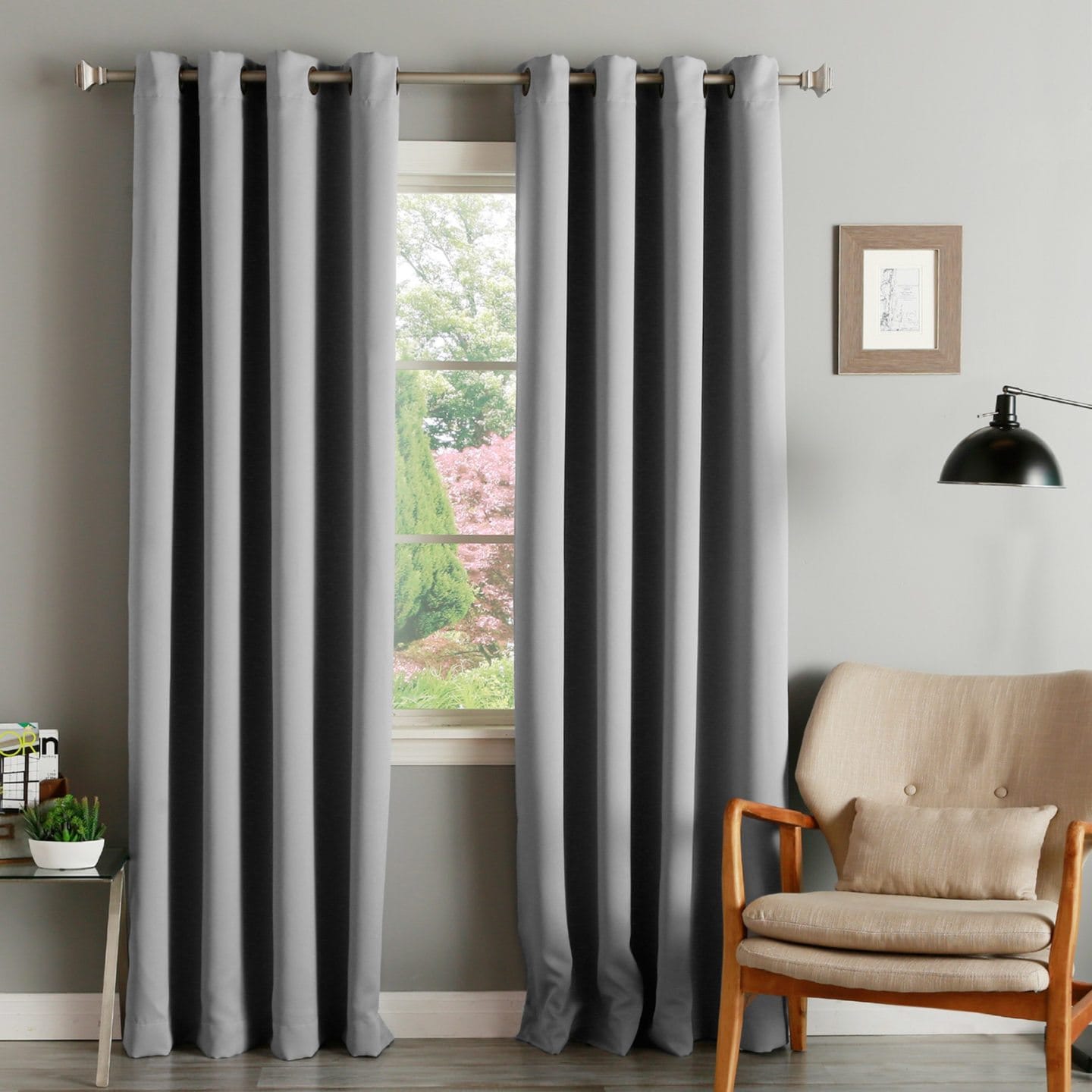 Thermal Insulated Room Dark Flamingo P Tricia Blackout Curtain for French Door 